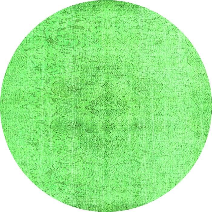 Square Persian Green Traditional Rug, tr3407grn