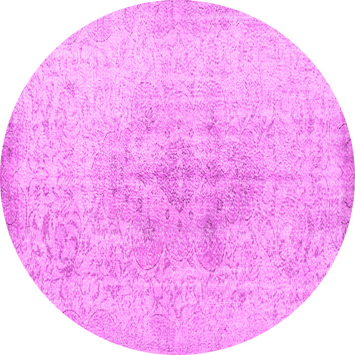 Round Persian Pink Traditional Rug, tr3407pnk