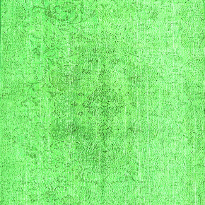 Serging Thickness of Machine Washable Persian Green Traditional Area Rugs, wshtr3407grn