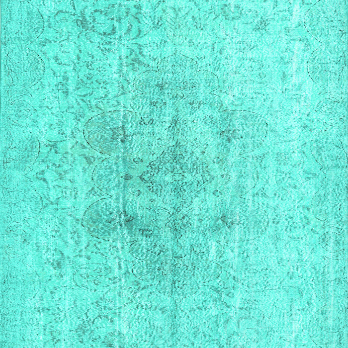 Machine Washable Persian Turquoise Traditional Area Rugs, wshtr3407turq