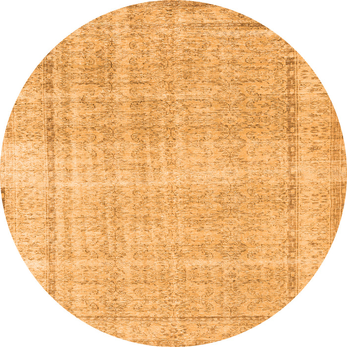 Square Persian Orange Traditional Rug, tr3408org