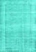 Machine Washable Persian Turquoise Traditional Area Rugs, wshtr3408turq