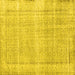 Square Persian Yellow Traditional Rug, tr3408yw