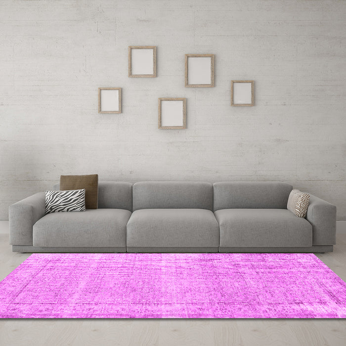 Machine Washable Persian Pink Traditional Rug in a Living Room, wshtr3408pnk