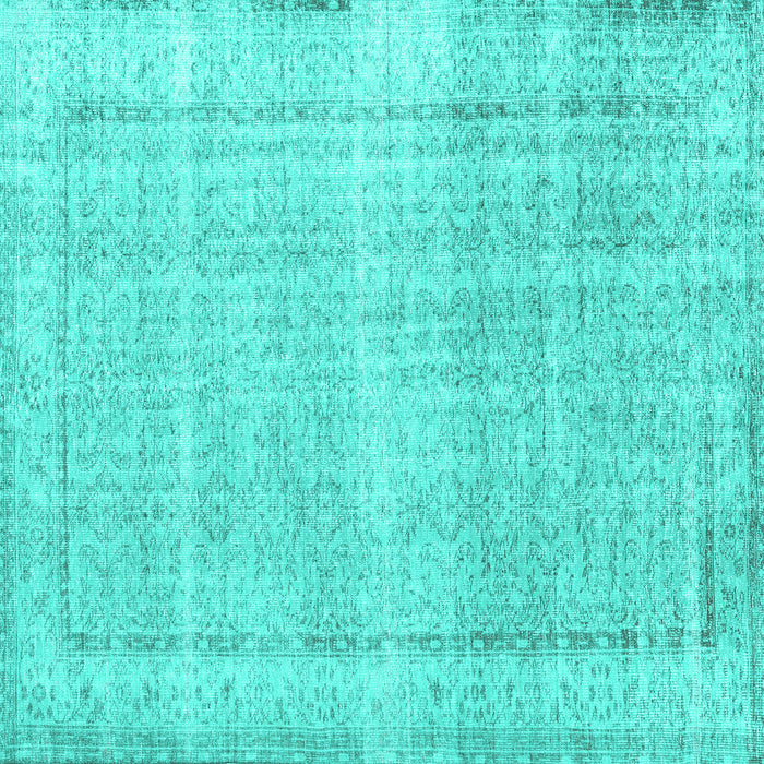 Square Persian Turquoise Traditional Rug, tr3408turq