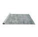 Sideview of Machine Washable Traditional Silver Gray Rug, wshtr3409