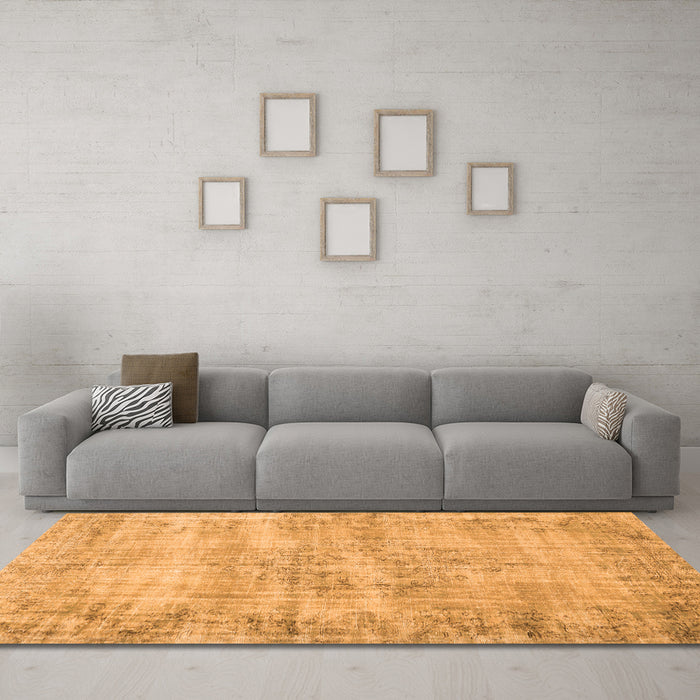 Machine Washable Persian Orange Traditional Area Rugs in a Living Room, wshtr3409org