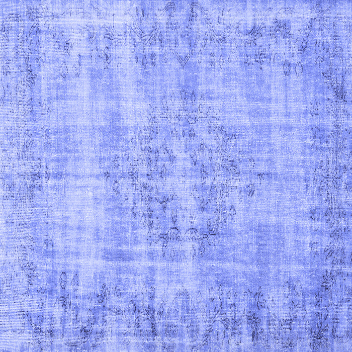 Square Persian Blue Traditional Rug, tr3409blu