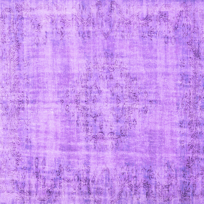 Square Machine Washable Persian Purple Traditional Area Rugs, wshtr3409pur