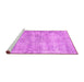 Sideview of Machine Washable Persian Pink Traditional Rug, wshtr3409pnk