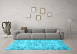 Machine Washable Persian Light Blue Traditional Rug in a Living Room, wshtr3409lblu