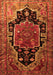 Serging Thickness of Machine Washable Persian Orange Traditional Area Rugs, wshtr340org