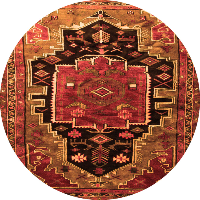 Machine Washable Persian Orange Traditional Area Rugs, wshtr340org