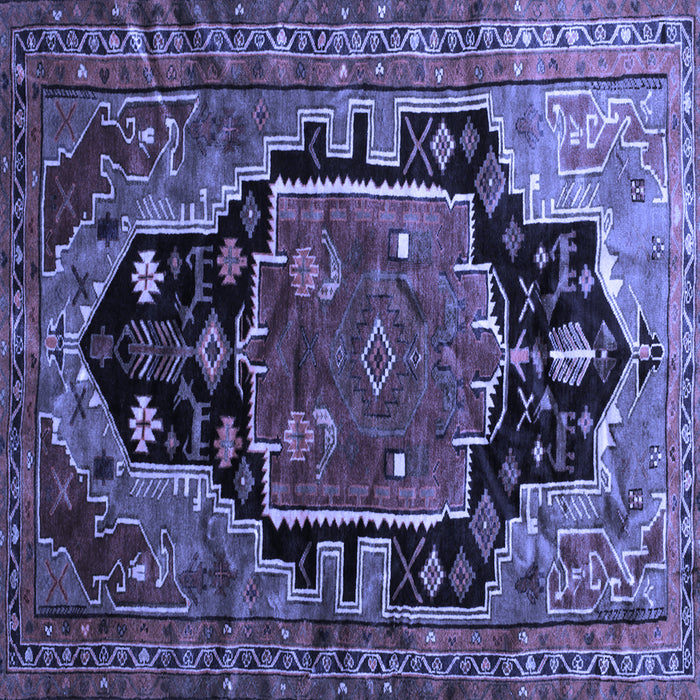Square Persian Blue Traditional Rug, tr340blu