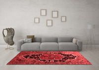 Machine Washable Persian Red Traditional Rug, wshtr340red