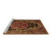 Sideview of Machine Washable Persian Brown Traditional Rug, wshtr340brn