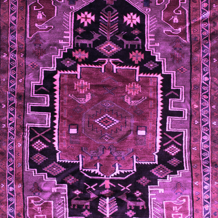 Machine Washable Persian Purple Traditional Area Rugs, wshtr340pur