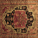 Square Machine Washable Persian Brown Traditional Rug, wshtr340brn