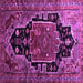 Square Machine Washable Persian Purple Traditional Area Rugs, wshtr340pur