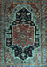 Machine Washable Persian Light Blue Traditional Rug, wshtr340lblu