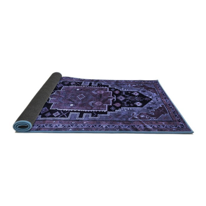 Sideview of Persian Blue Traditional Rug, tr340blu