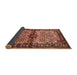 Sideview of Traditional Saffron Red Persian Rug, tr341