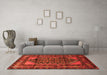 Machine Washable Persian Orange Traditional Area Rugs in a Living Room, wshtr3410org