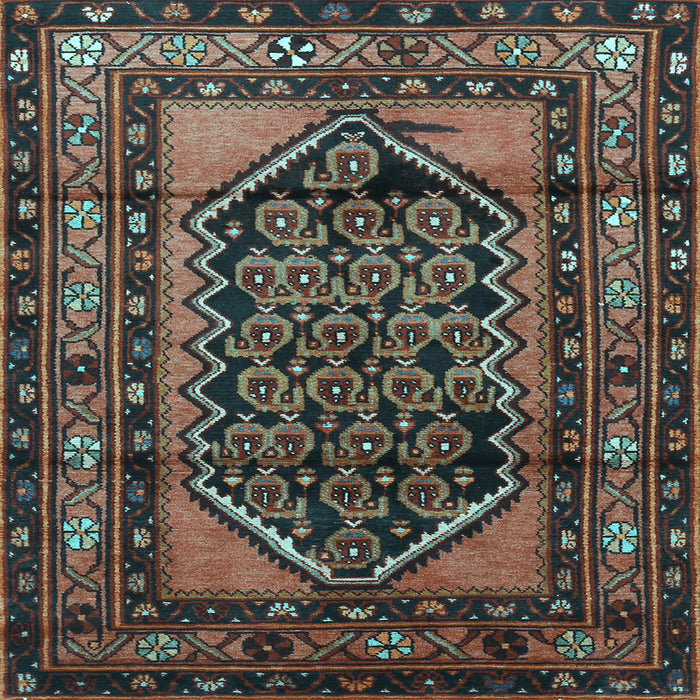 Square Persian Light Blue Traditional Rug, tr3410lblu