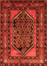 Serging Thickness of Machine Washable Persian Orange Traditional Area Rugs, wshtr3410org