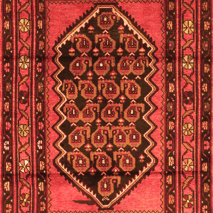 Serging Thickness of Machine Washable Persian Orange Traditional Area Rugs, wshtr3410org