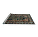 Sideview of Machine Washable Persian Light Blue Traditional Rug, wshtr3410lblu