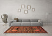 Machine Washable Persian Brown Traditional Rug in a Living Room,, wshtr3410brn