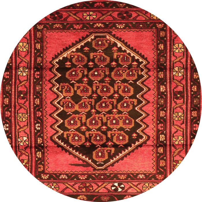 Square Persian Orange Traditional Rug, tr3410org