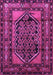 Machine Washable Persian Purple Traditional Area Rugs, wshtr3410pur