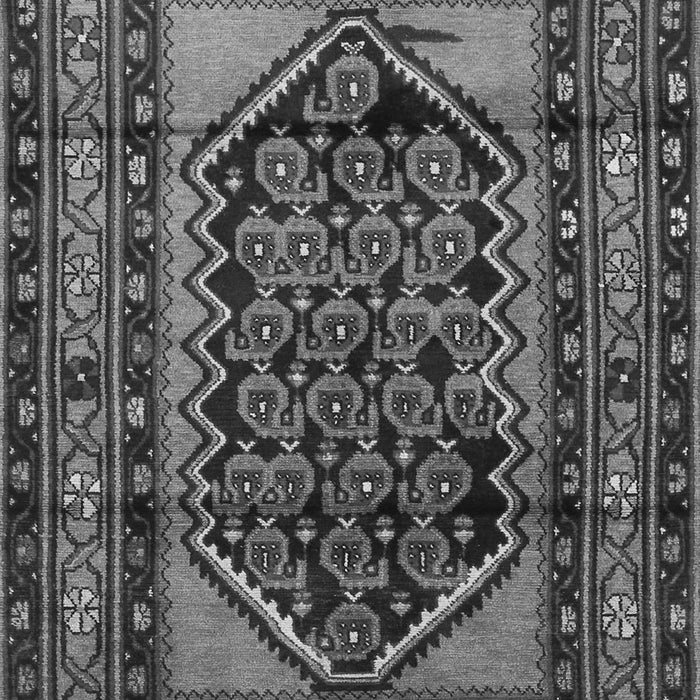 Serging Thickness of Machine Washable Persian Gray Traditional Rug, wshtr3410gry