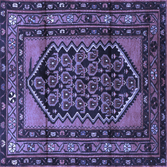 Square Persian Blue Traditional Rug, tr3410blu