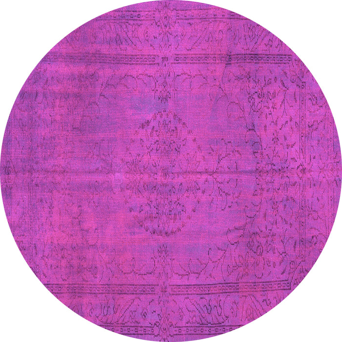 Round Persian Pink Traditional Rug, tr3411pnk