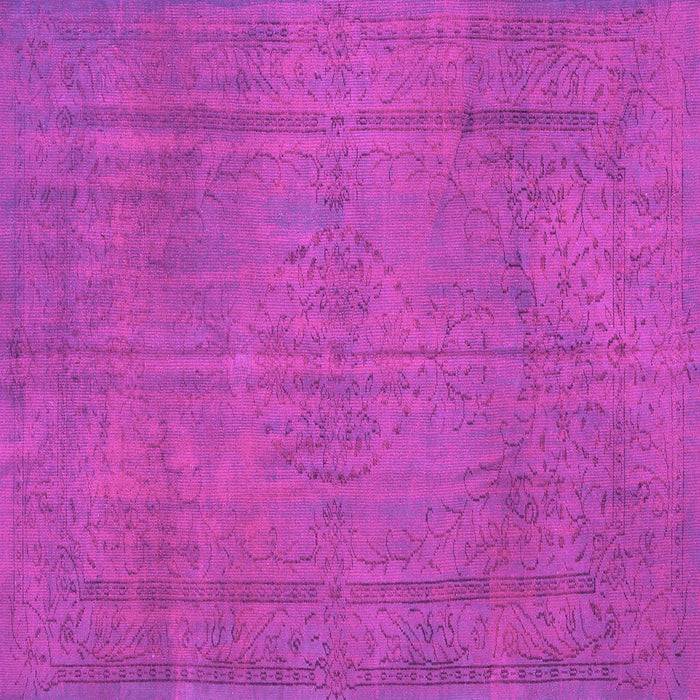 Square Machine Washable Persian Pink Traditional Rug, wshtr3411pnk