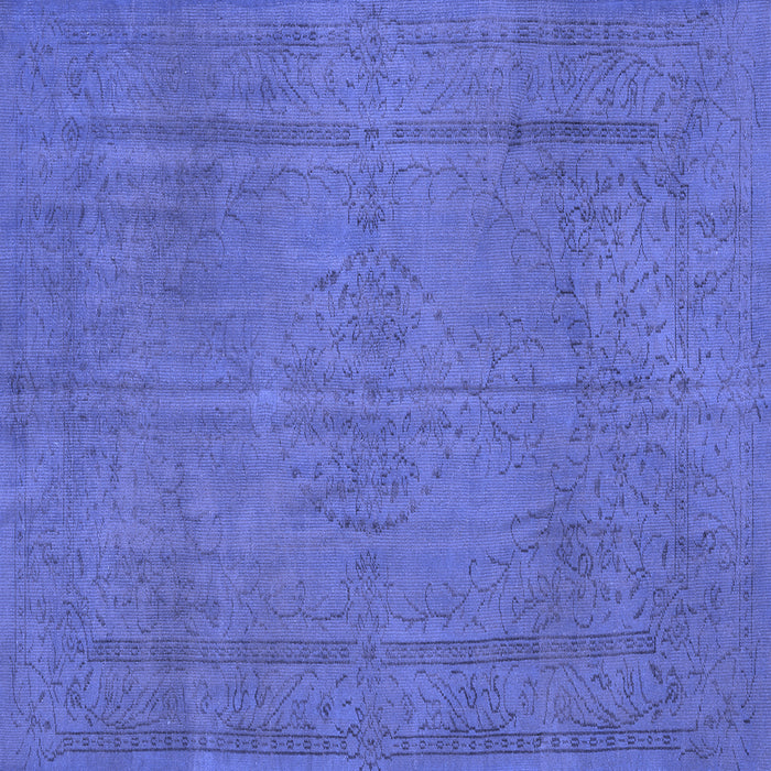 Square Persian Blue Traditional Rug, tr3411blu