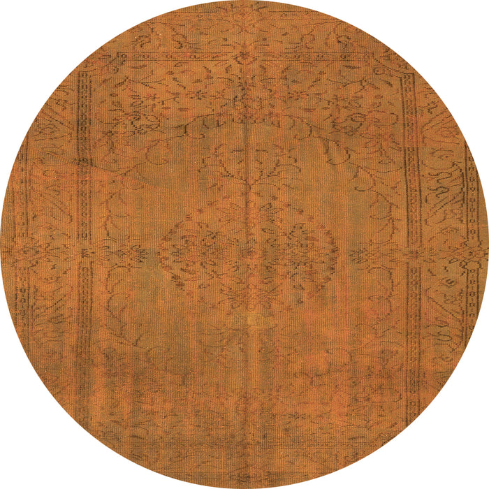 Square Persian Orange Traditional Rug, tr3411org