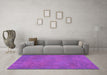 Machine Washable Persian Purple Traditional Area Rugs in a Living Room, wshtr3411pur