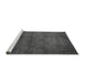 Sideview of Machine Washable Traditional Silver Gray Rug, wshtr3412