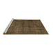 Sideview of Machine Washable Persian Brown Traditional Rug, wshtr3412brn