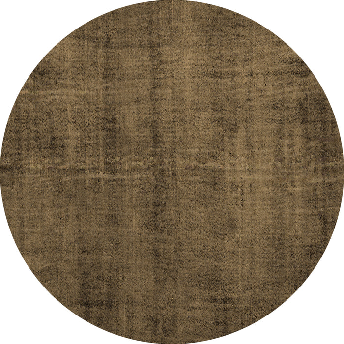 Round Machine Washable Persian Brown Traditional Rug, wshtr3412brn