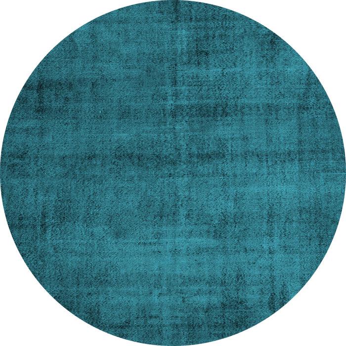 Round Machine Washable Persian Light Blue Traditional Rug, wshtr3412lblu