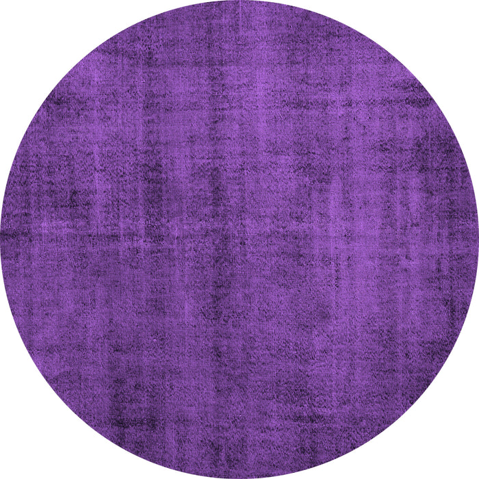 Round Machine Washable Persian Purple Traditional Area Rugs, wshtr3412pur