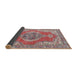 Sideview of Traditional Brown Red Persian Rug, tr3413