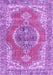 Machine Washable Persian Purple Traditional Area Rugs, wshtr3413pur