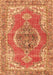 Serging Thickness of Machine Washable Persian Orange Traditional Area Rugs, wshtr3413org