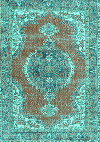 Persian Turquoise Traditional Rug, tr3413turq